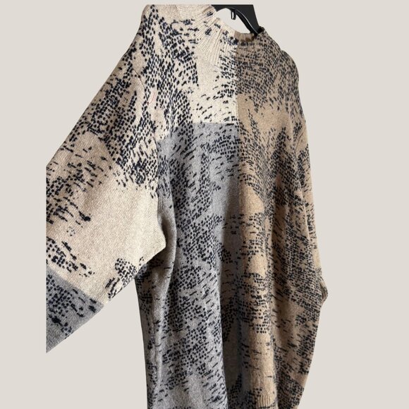 NIC+ZOE Beige Patterned Knit Sweater – Size 2X - Picture 3 of 4